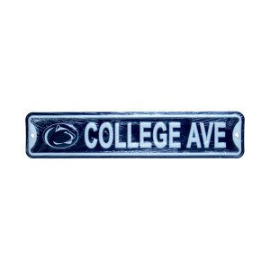metal mini street sign Penn State Athletic Logo College Ave 16x3